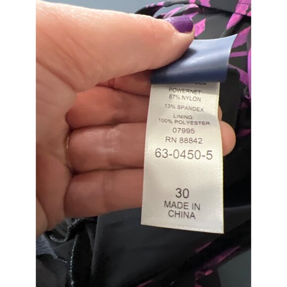 Swimsuits For All One piece Swimsuit 30 Plus Size Beach Resort Vacation Tropical - Picture 6 of 11